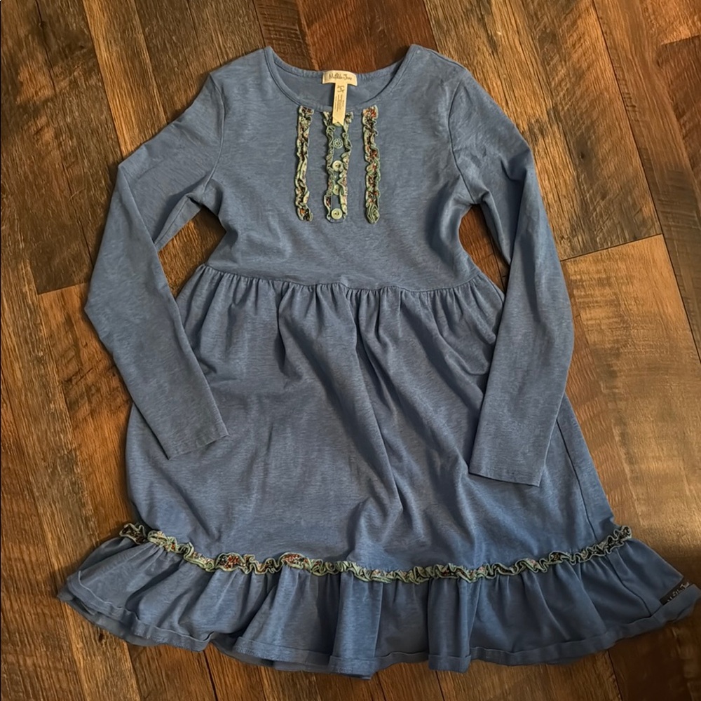 Matilda Jane Blue Ruffled Tie Front Sundress